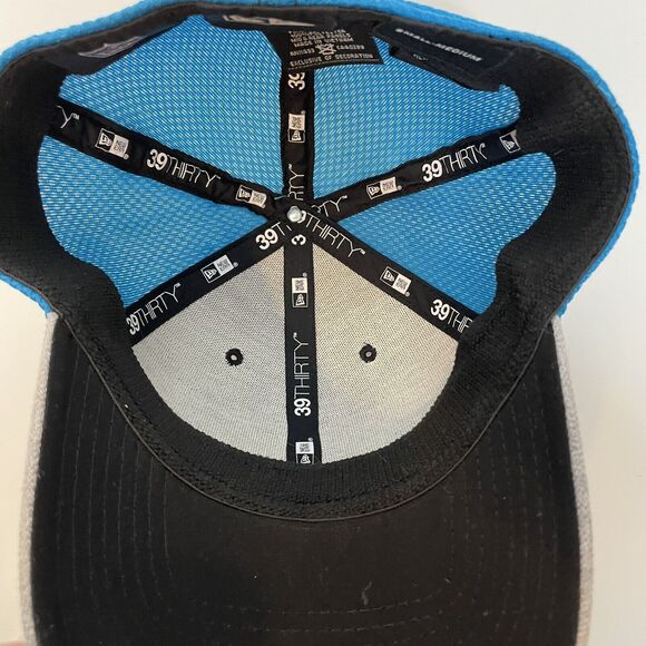 NFL Carolina Panthers New Era 39Thirty Stretch Baseball Cap Hat S/M Gray & Blue - Picture 6 of 8